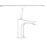 1-hole countertop washbasin tap Corbas