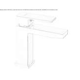 Brass countertop washbasin tap with aerator Wandina