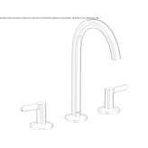 3-hole countertop washbasin tap with individual rosettes Minare