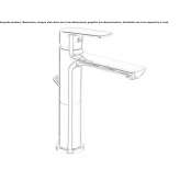 Brass countertop washbasin tap with aerator Eine