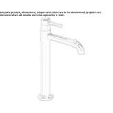 Single-lever brass countertop washbasin tap Bancroft