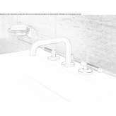 3-hole countertop washbasin tap with cork stopper Seon