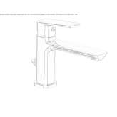 Brass countertop washbasin tap with aerator Eine