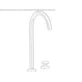 2-hole metal countertop washbasin tap Minare