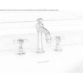 3-hole countertop washbasin tap Josa