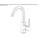 Brass countertop washbasin tap with aerator Archdale