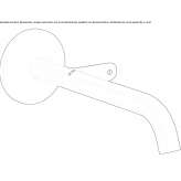 Metal single-lever wall-mounted washbasin tap Minare