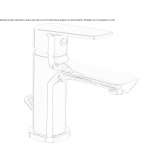 Brass countertop washbasin tap with aerator and cork stopper Eine