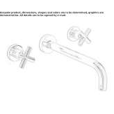 3-hole brass wall-mounted washbasin faucet Lajero