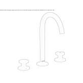 3-hole metal countertop washbasin tap Minare