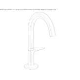 Metal countertop washbasin tap, 1-hole Minare