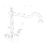1-otworowa, mosiężna bateria umywalkowa nablatowa Camenca