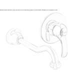 Bateria umywalkowa ścienna z mosiądzu Dosolo