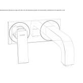 Single-lever washbasin tap with plate Gostyn