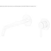 Dwuotworowa jednouchwytowa bateria umywalkowa ścienna Toplet