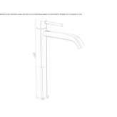 Brass countertop washbasin tap with cork stopper Archdale