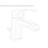 Brass countertop washbasin tap with aerator Yanguas