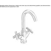 Countertop washbasin tap made of brass Lajero
