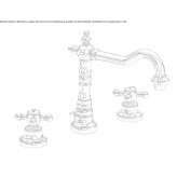 3-hole brass countertop washbasin faucet Burfjord