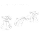 3-hole brass washbasin tap with aerator Cooktown