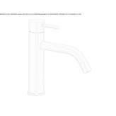 Countertop washbasin tap made of stainless steel with aerator Losacino
