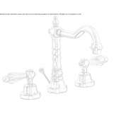 3-hole brass washbasin tap with aerator Camenca