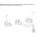 Wall-mounted brass washbasin tap with single rosettes Camenca