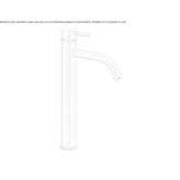 Countertop washbasin tap made of stainless steel with aerator Losacino