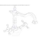 Brass countertop washbasin tap with aerator Burfjord