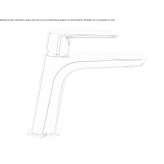 Single-lever brass countertop washbasin tap Llama