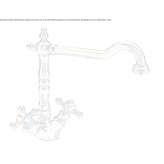 Brass countertop washbasin tap with aerator Burfjord
