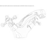 1-otworowa mosiężna bateria umywalkowa z perlatorem Cooktown