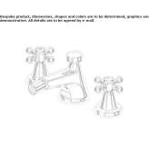3-hole bidet faucet with aerator Solarino