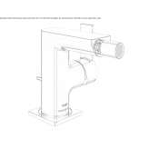 Jednouchwytowa bateria bidetowa ścienna z obrotową wylewką Losice