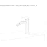 Countertop bidet faucet with single stainless steel handle Plopis