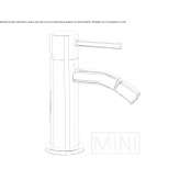 Countertop bidet faucet with one handle Corfu