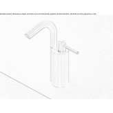 1-hole stainless steel bidet faucet with swivel spout Krokees