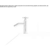 Brass countertop bidet faucet with single handle Elice