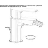 Countertop bidet tap made of chrome-plated brass Itanhaem