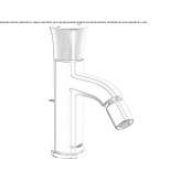 Countertop single-lever bidet faucet with swivel spout Truckee