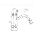 Single-lever bidet faucet with automatic stopper Marfil
