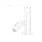 Countertop bidet faucet made of stainless steel Sestino