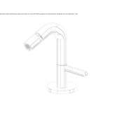 Countertop single-lever bidet faucet with aerator Hejnice