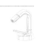 Countertop single-lever bidet faucet with aerator Hejnice