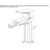Single-lever countertop bidet faucet with flow limiter Perkata
