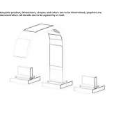 Countertop bidet tap with individual rosettes Kerman