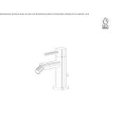 Countertop bidet faucet with one handle DeBary