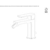 Single-lever bidet faucet with swivel spout Chicama