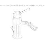 Single-lever bidet faucet with automatic stopper Ocoee