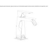 Countertop bidet faucet with an aerator Belpre